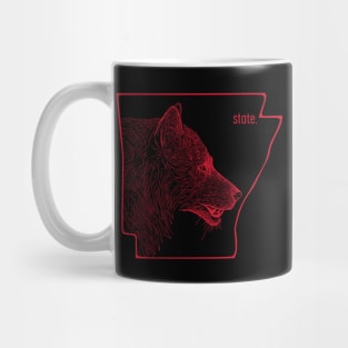 Red Wolf State Mug